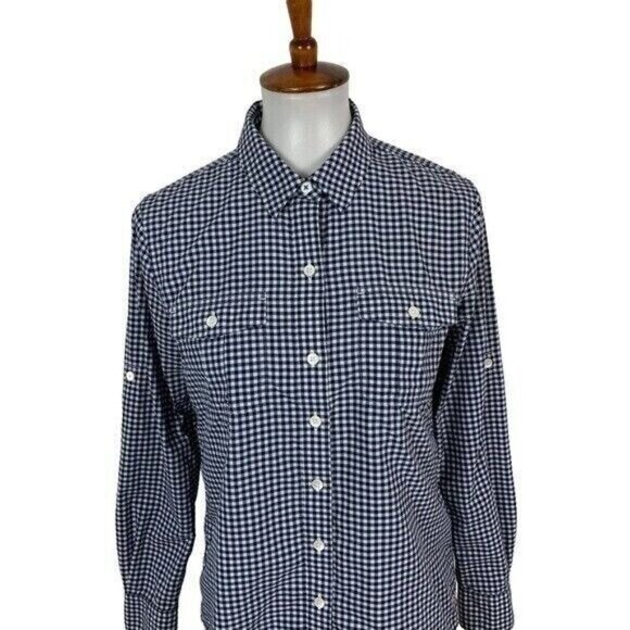 Vineyard Vines Button Down Shirt 4 Blue White Preppy Nautical Coastal Classic - Picture 2 of 7